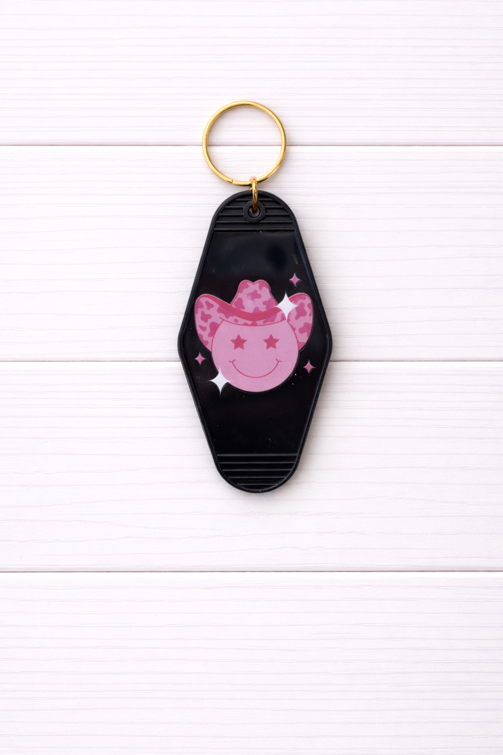 Cowgirl Smiley Keychain/ Bag Charm