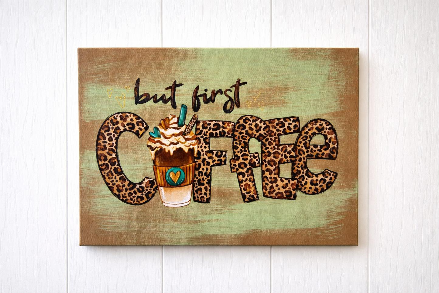 “But First, Coffee” Framable Canvas Decor