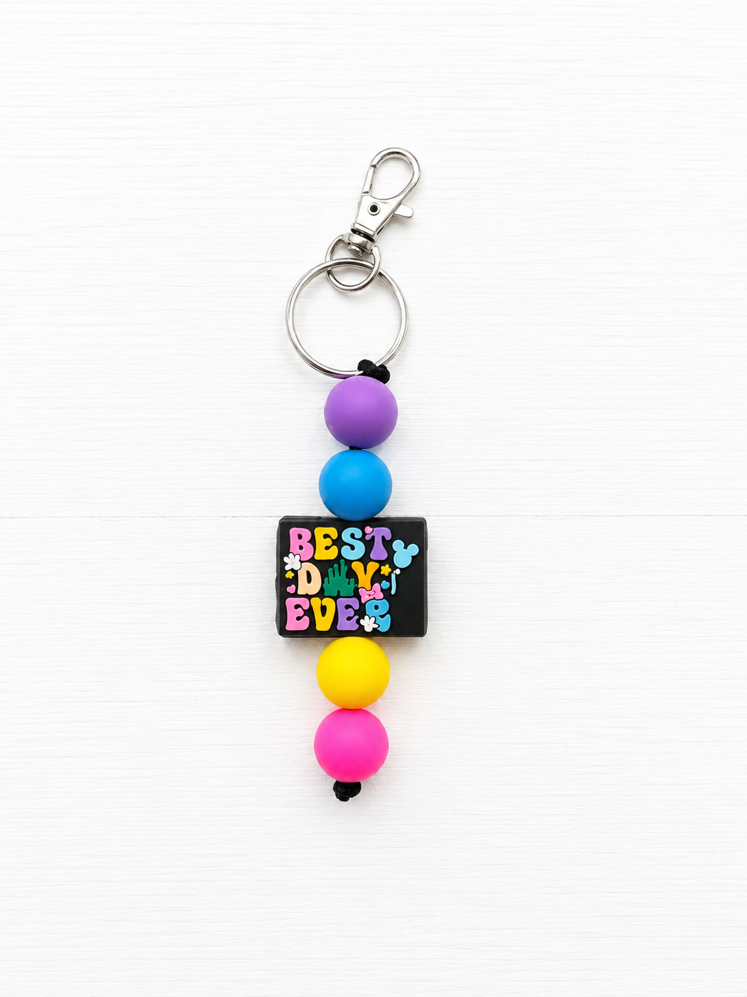 Best Day Ever Beaded Keychain/Bag Charm