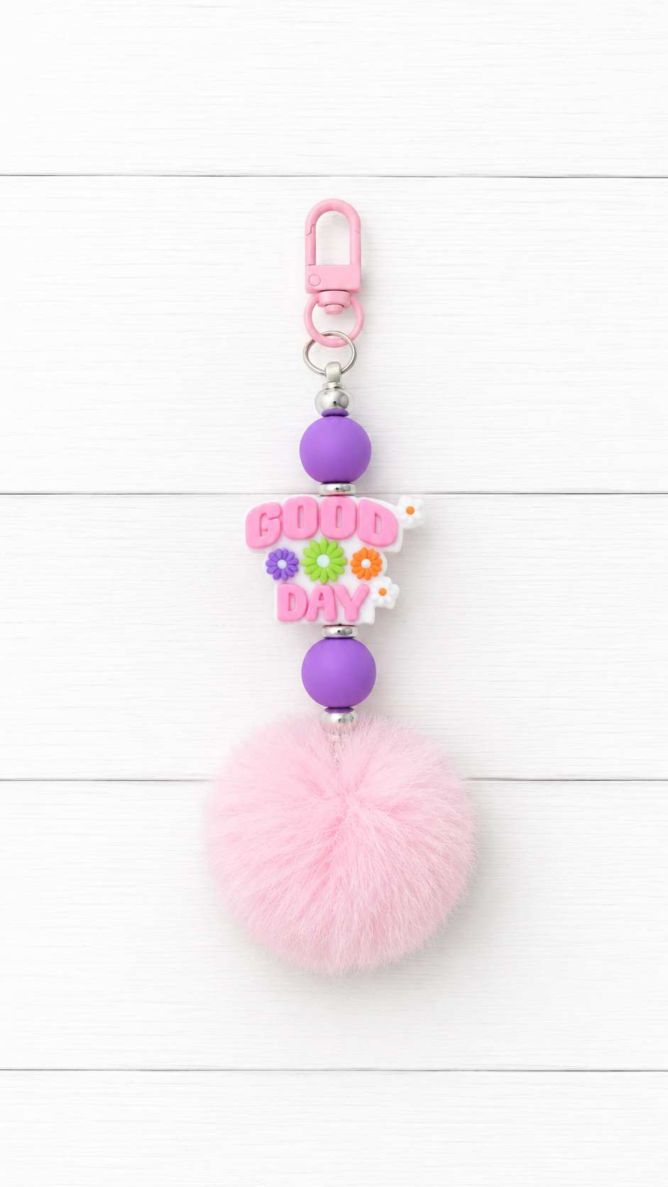Good Day Beaded Keychain/ Bag Charm