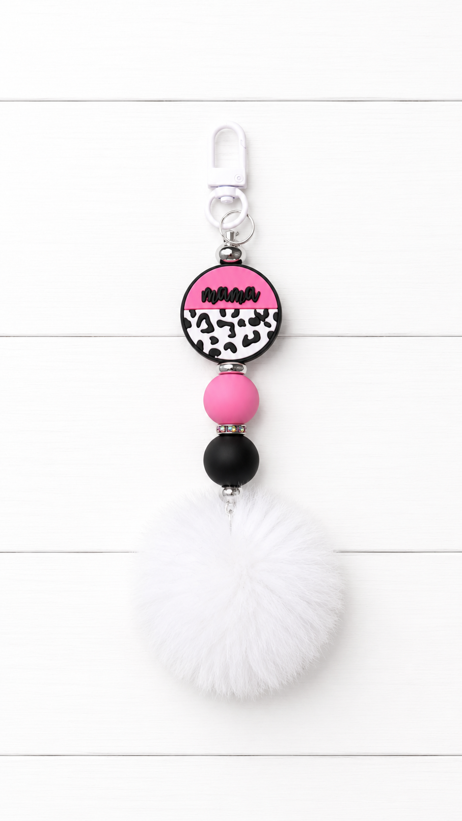 Mama Beaded Keychain/ Bag Charm