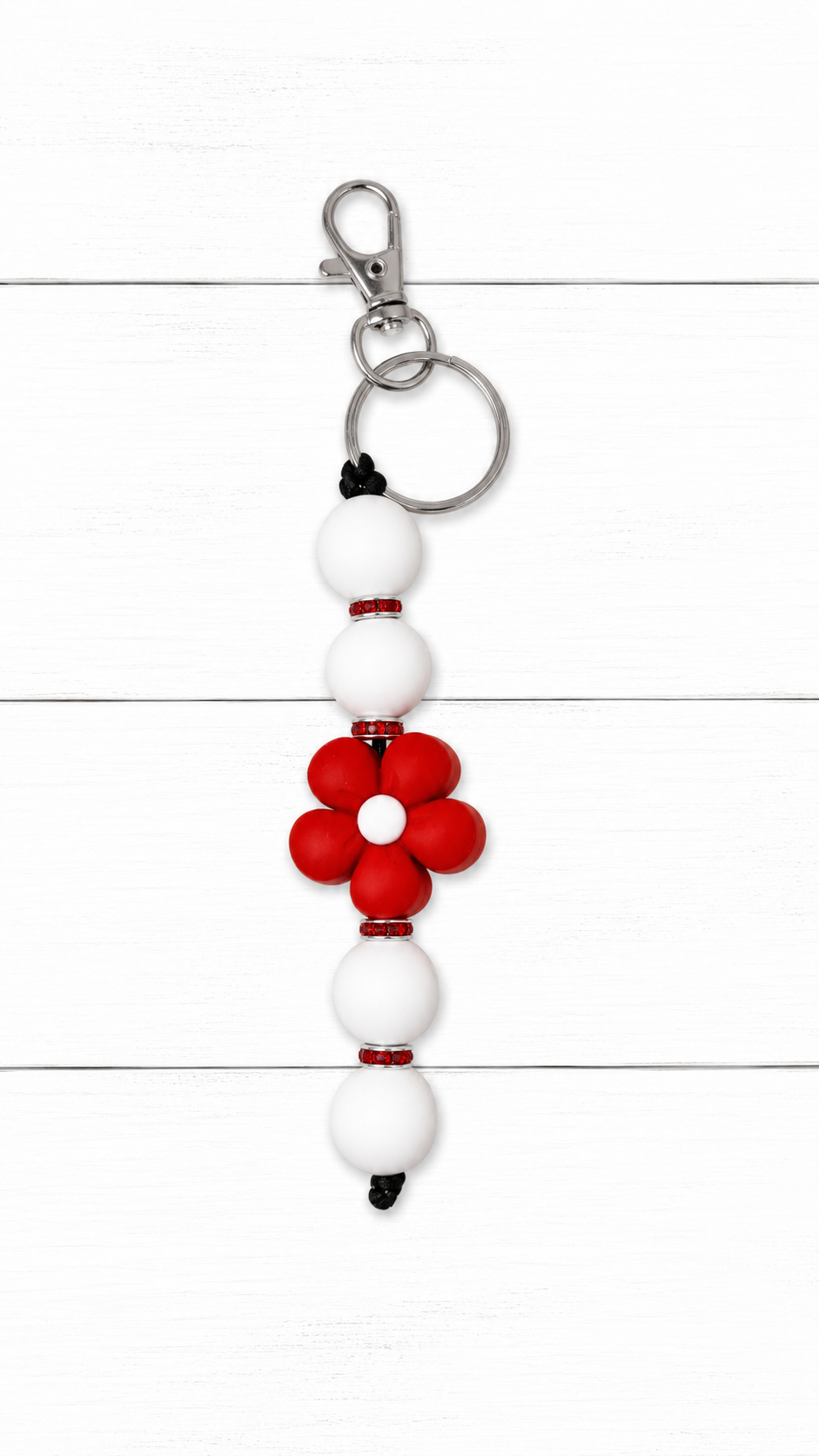 Cherry Blossom Beaded Keychain/ Bag Charm