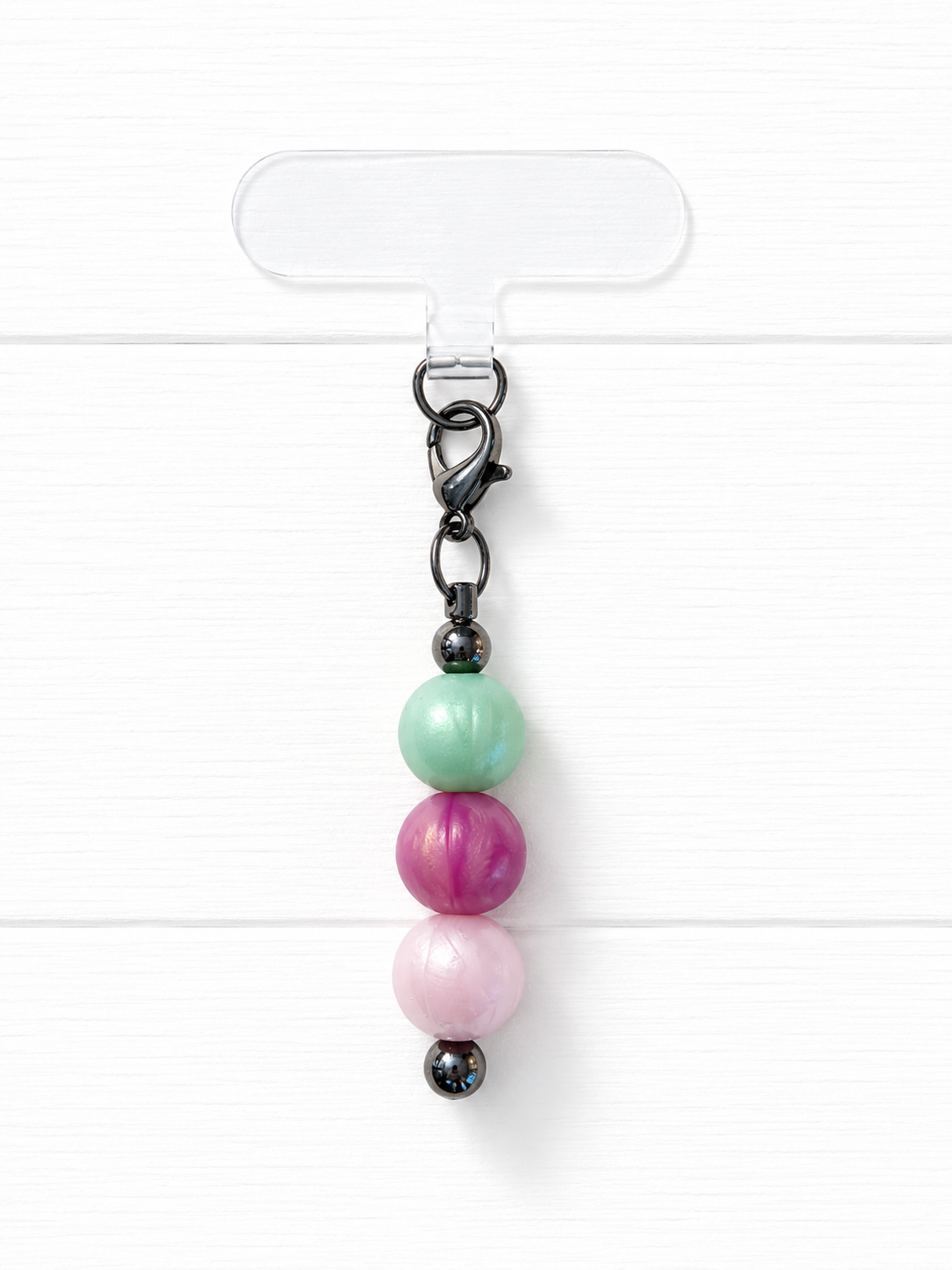 Pastel Pearl Beaded Phone Charm