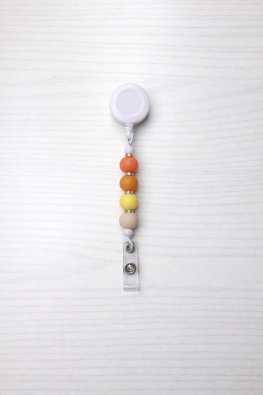 Orange & Yellow Badge Beaded Reel