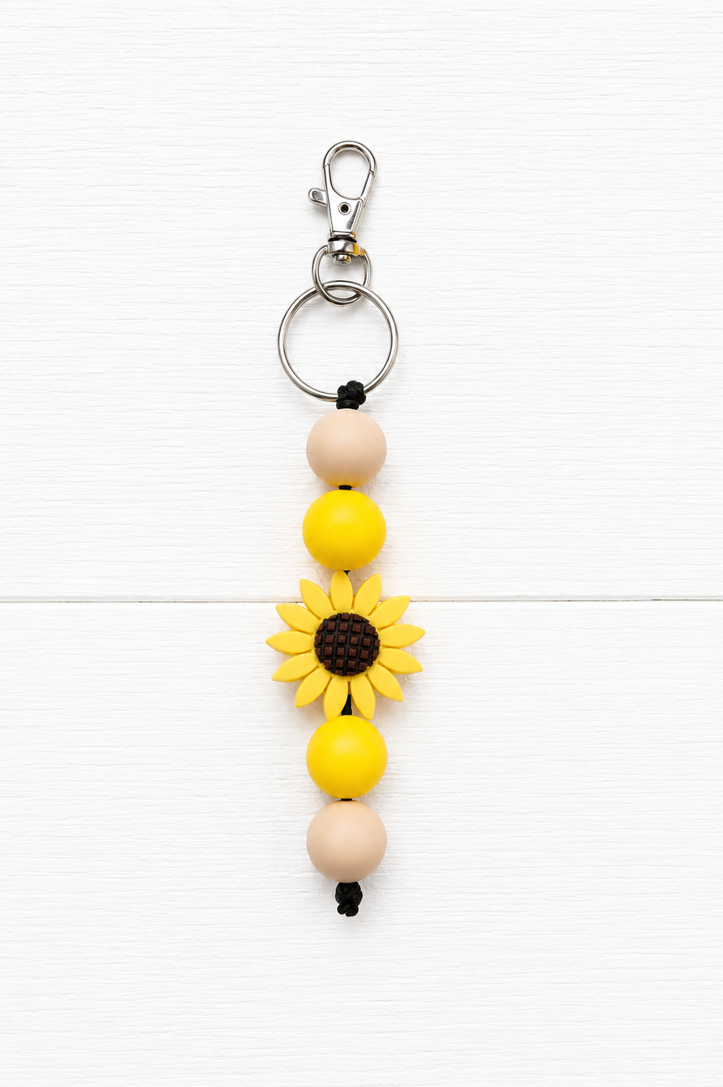 Sunflower Beaded Keychain/ Bag Charm