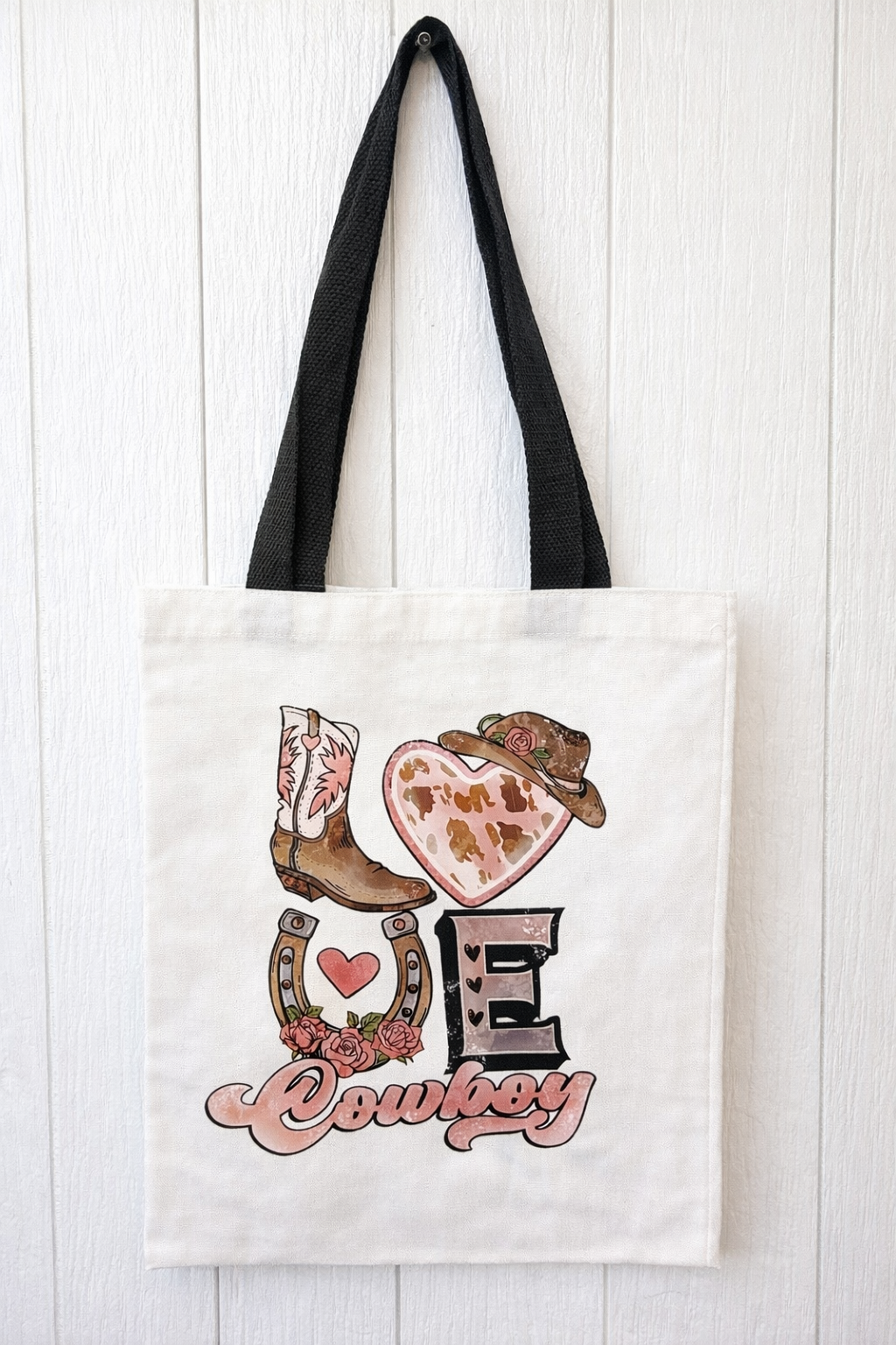 -Love Cowboy Tote Bag