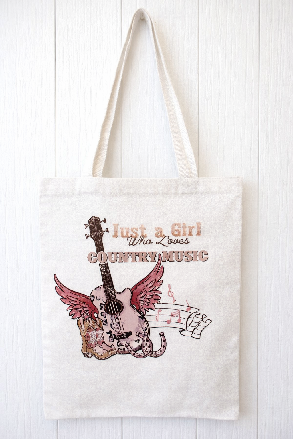 “Just A Girl Who Loves Country Music” Tote Bag