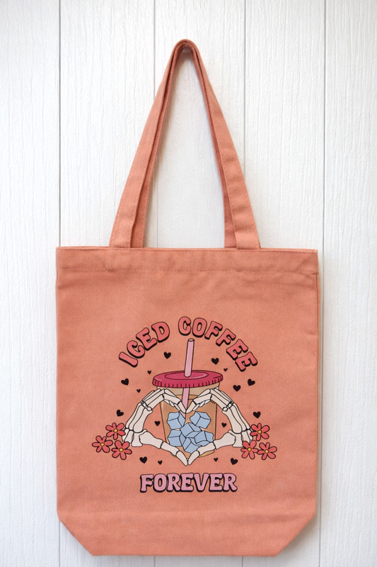 “Iced Coffee Forever” Tote Bag
