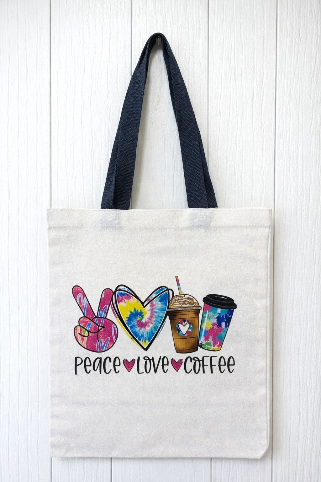 Peace & Love Coffee Tote Bag