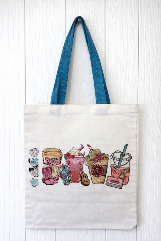 Western Coffee Vibes Tote Bag