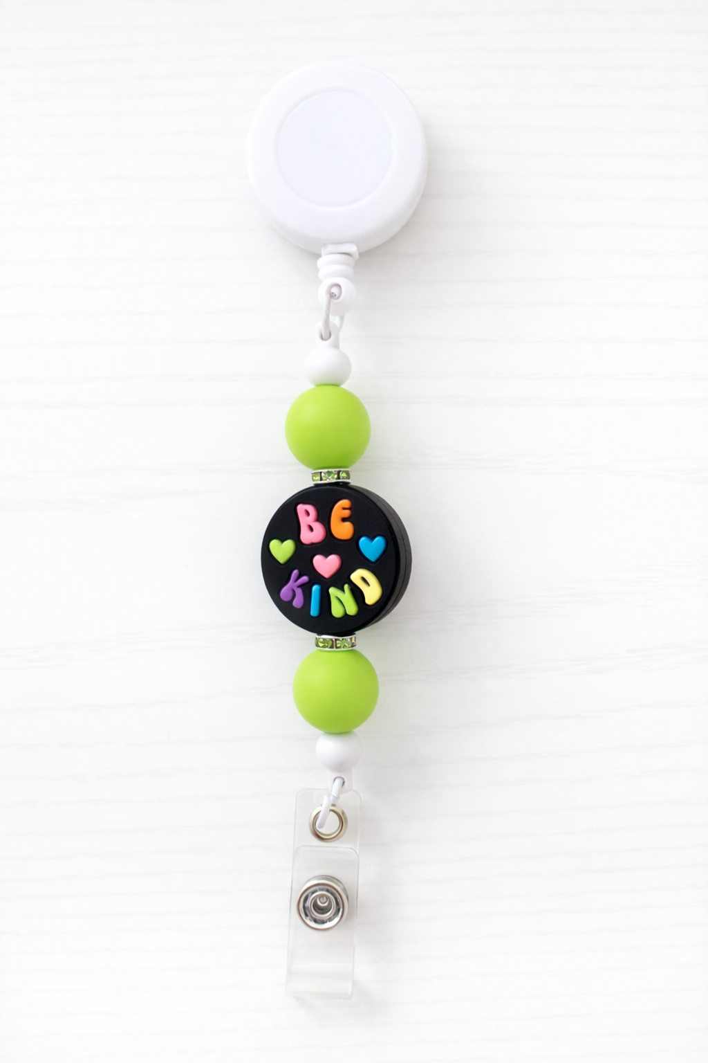 “Be kind” Beaded Badge Reel