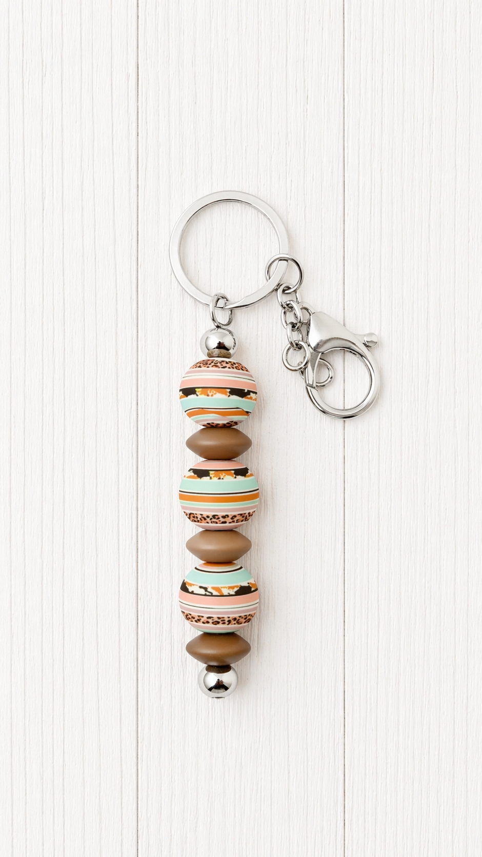 Neutral Toned Keychain/ Bag Charm