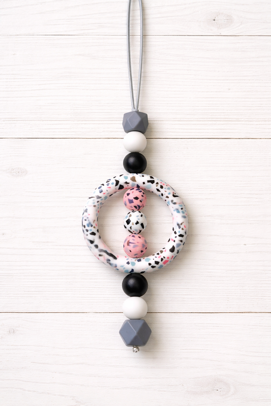 Car mirror beaded hanger