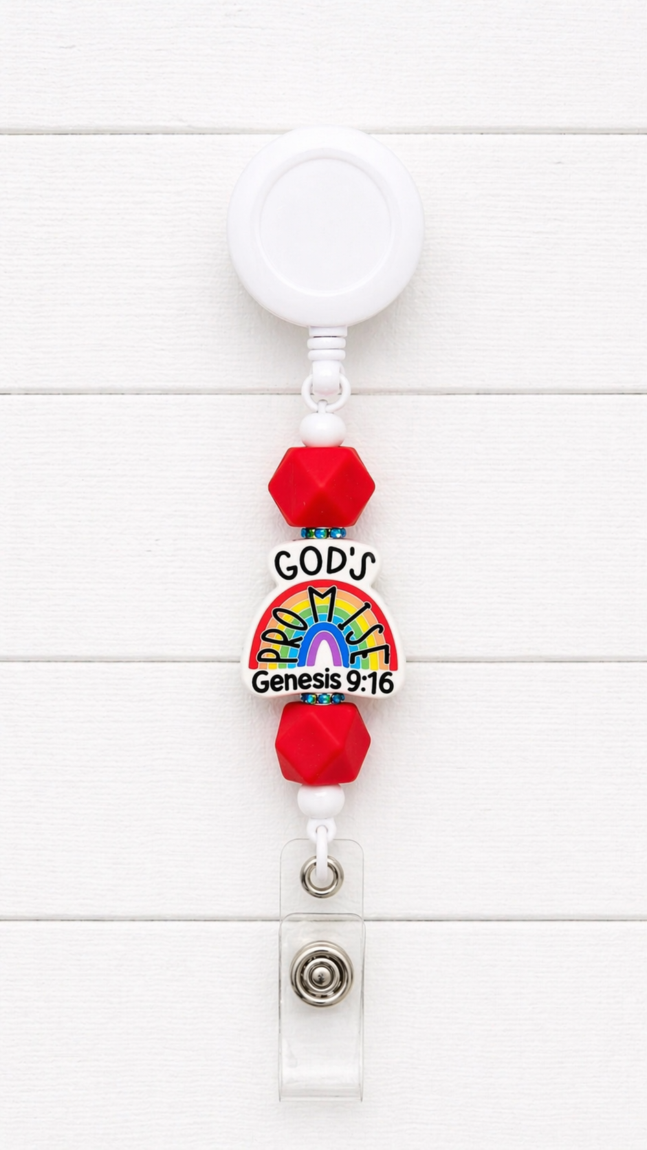 God’s Promise Beaded Badge Reel