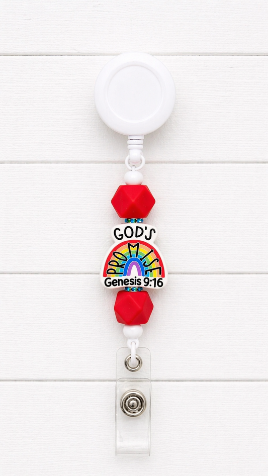 God’s Promise Beaded Badge Reel