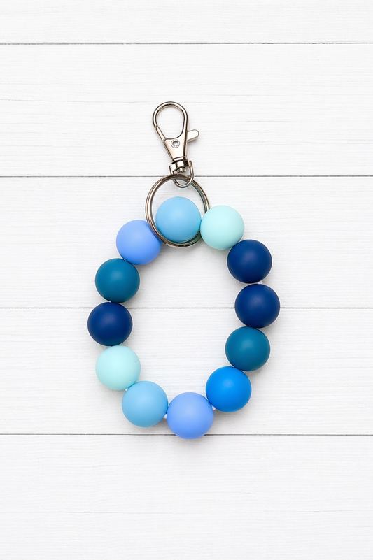 Coastal Breeze Beaded Keychain Wristlet