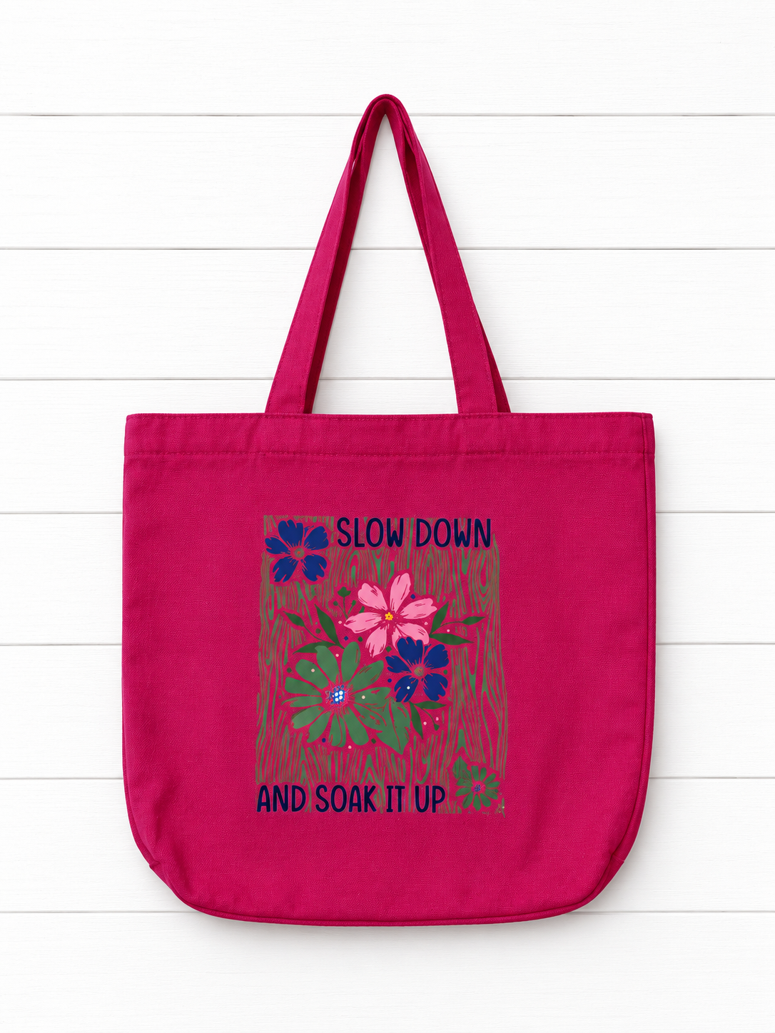 Slow Down & Soak It Up Tote Bag W Zipper
