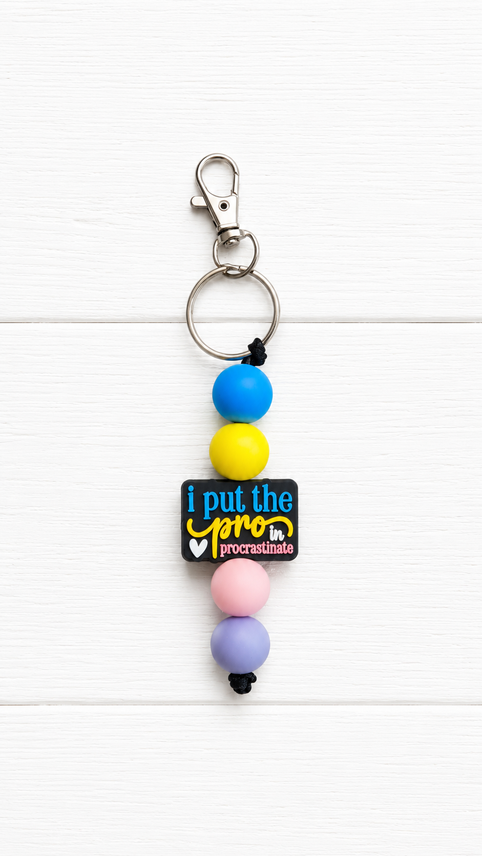 Procrastinate Beaded Keychain/ Bag Charm