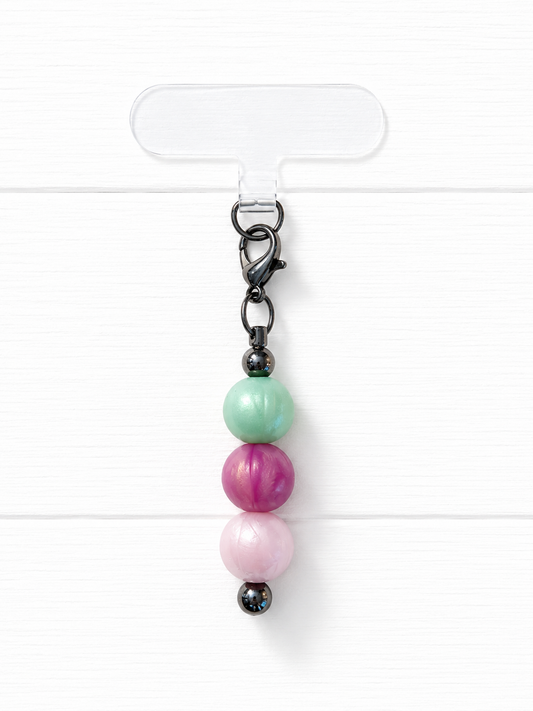 Pastel Pearl Beaded Phone Charm
